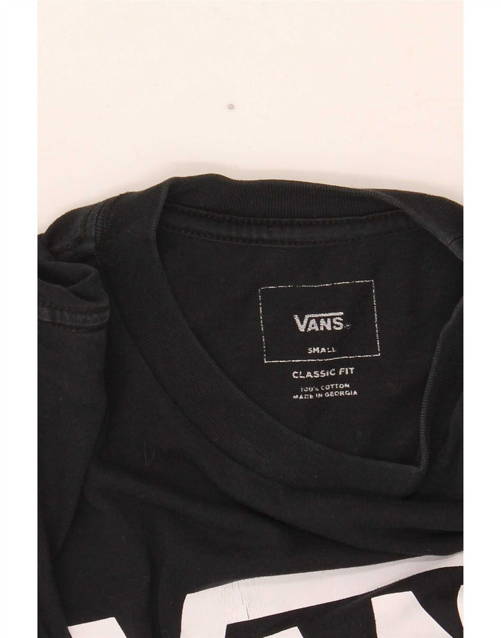 Vans Herre Classic Fit Grafisk T-Shirt Top Lille Sort Bomuld
