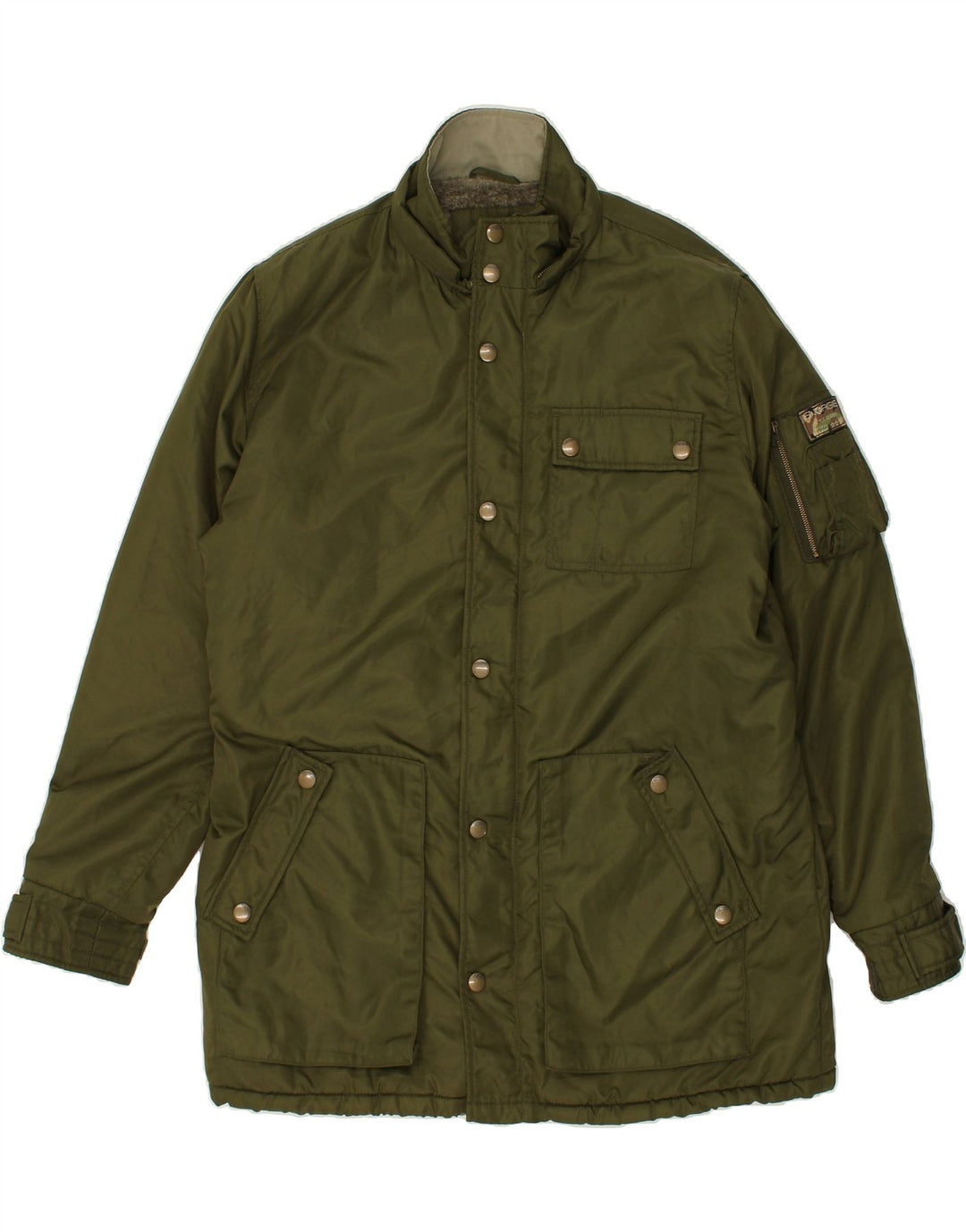 ENERGIE Mens Windbreaker Coat UK 40 Large Khaki Polyamide | Vintage Energie | Thrift | Second-Hand Energie | Used Clothing | Messina Hembry 