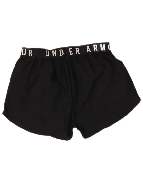 UNDER ARMOUR Dame Heat Gear Graphic Sports Shorts UK 10 Small Black