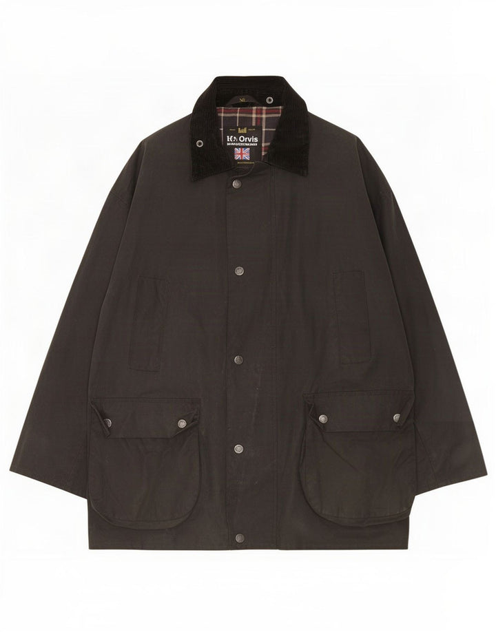 MC Orvis Herre vokset bomuldsjakke UK 42 XL Sort