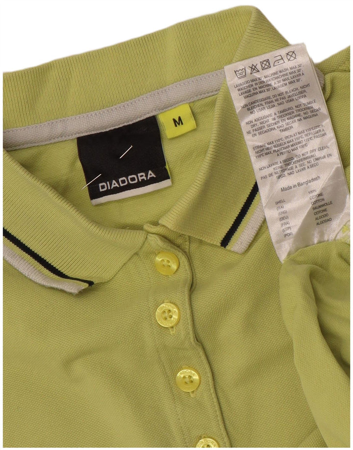 Diadora Dame Polo Shirt UK 12 Medium Green Bomuld