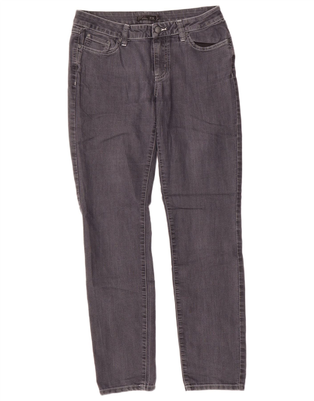 PRANA Womens Regular Straight Jeans US 8 Medium W29 L32 Grå Bomuld