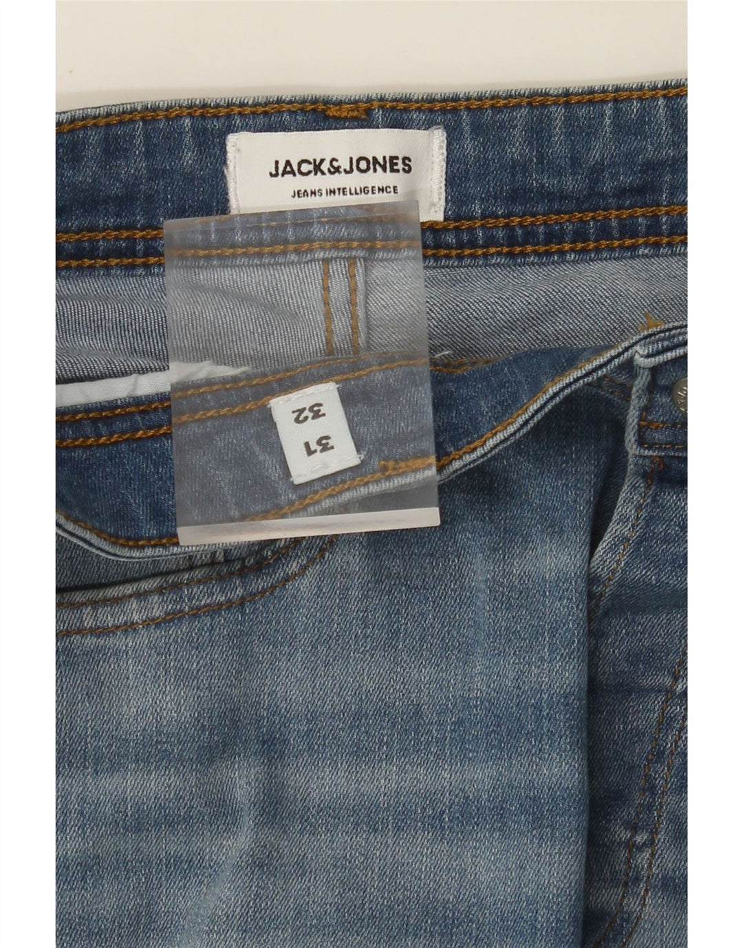 JACK & JONES Straight jeans til mænd W31 L32 Blå bomuld