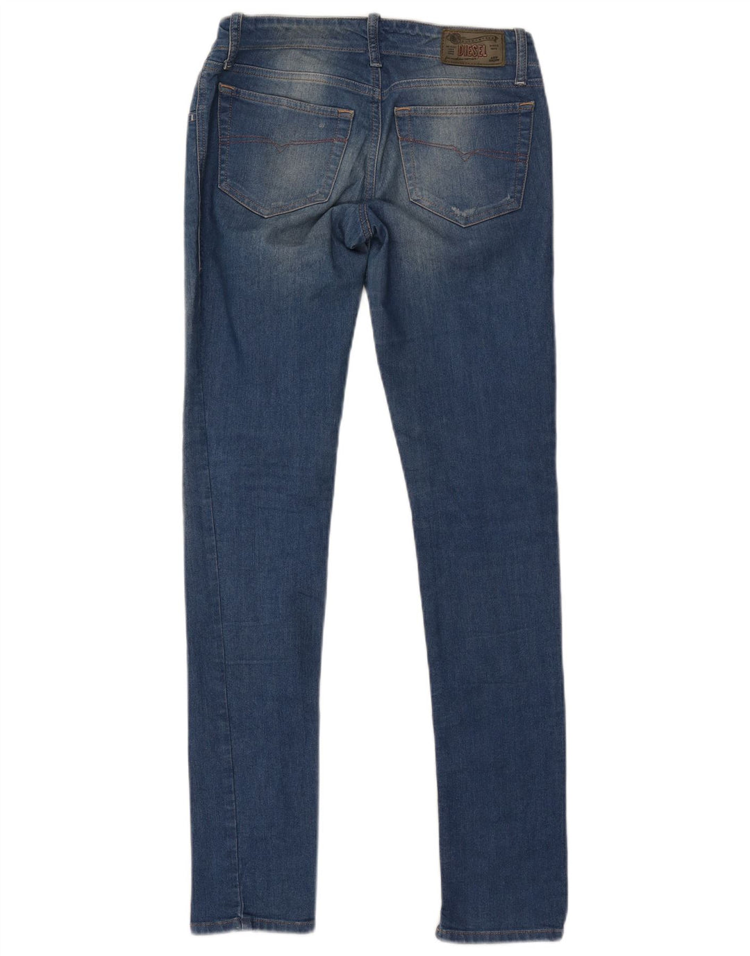 DIESEL Dame Grupee Super Skinny Jeans W26 L33 Blå Bomuld