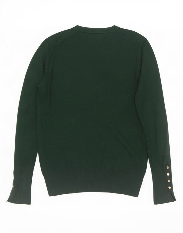 Zara Dame sweater med rund hals DK 12 Medium Grøn viskose