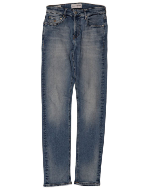 Calvin Klein Herre Slim Jeans W28 L32 Blå Bomuld