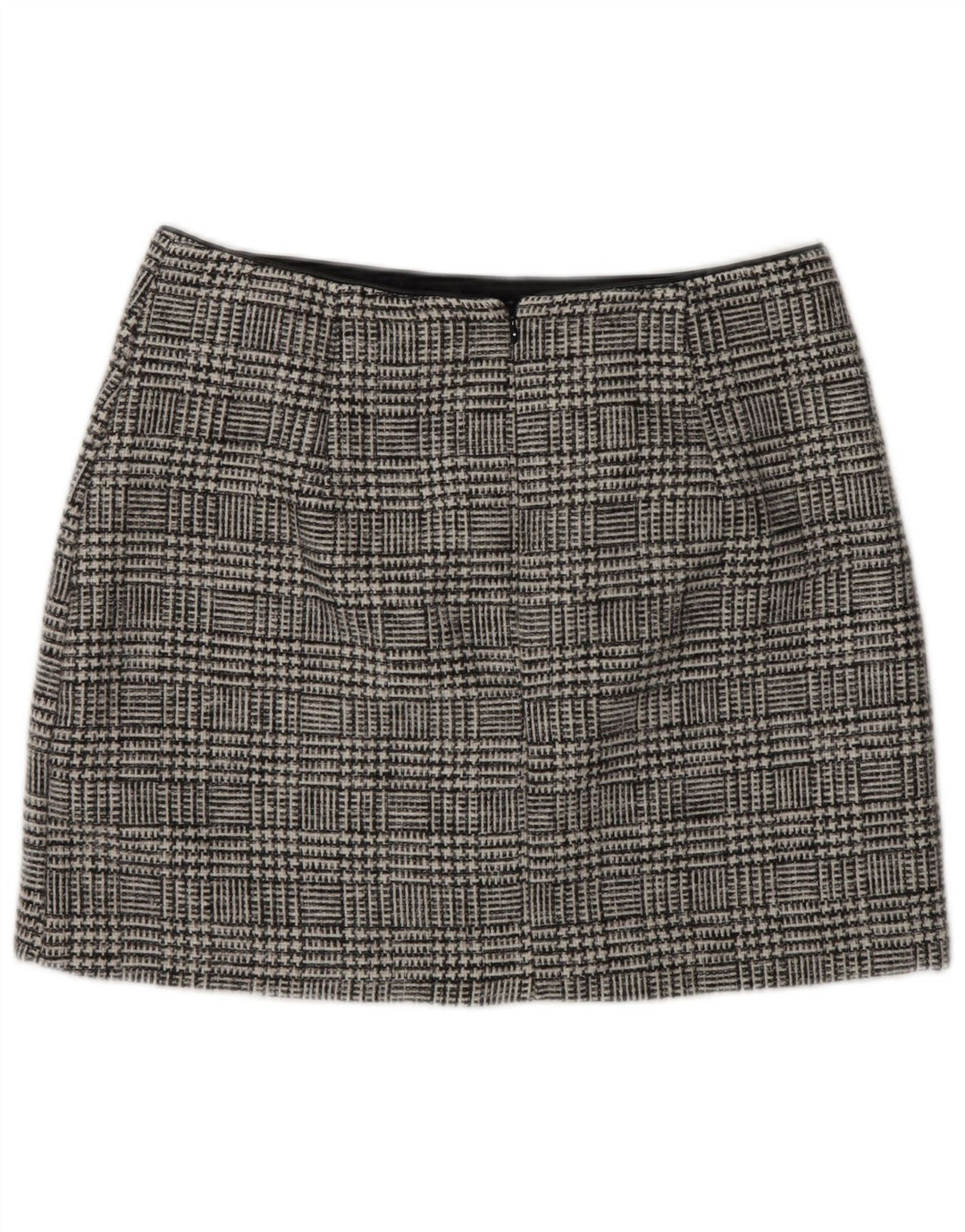 Oasis Dame Mini-nederdel UK 14 Large W32 Grey Houndstooth
