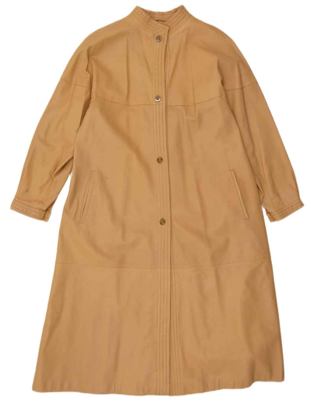 Din sjette sans læderfrakke til kvinder UK 12 Medium Beige
