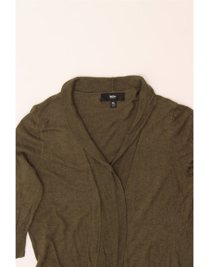 MOSSIMO Womens Open Cardigan Sweater UK 18 XL Green Nylon Vintage Mossimo and Second-Hand Mossimo from Messina Hembry 