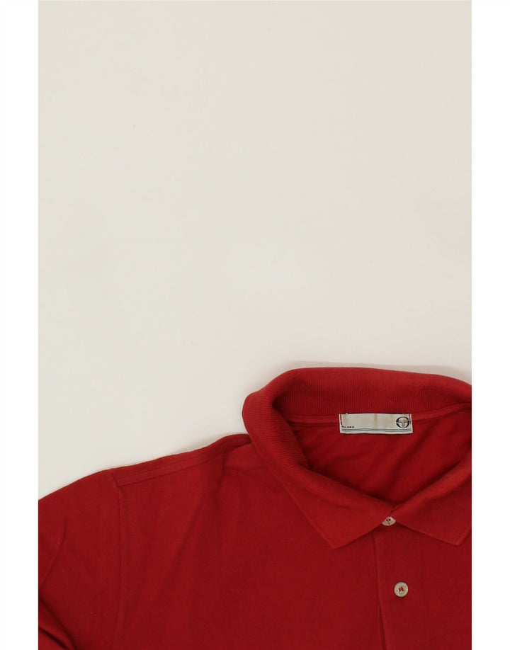 SERGIO TACCHINI Mens Polo Shirt IT 50 Medium Red Cotton Vintage Sergio Tacchini and Second-Hand Sergio Tacchini from Messina Hembry 