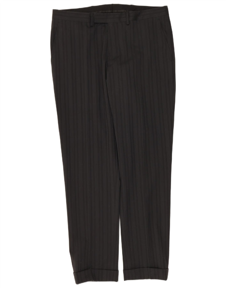 Massimo Rebecchi Herre 2-delt jakkesæt IT 50 Large W34 L31 Sort Stribet