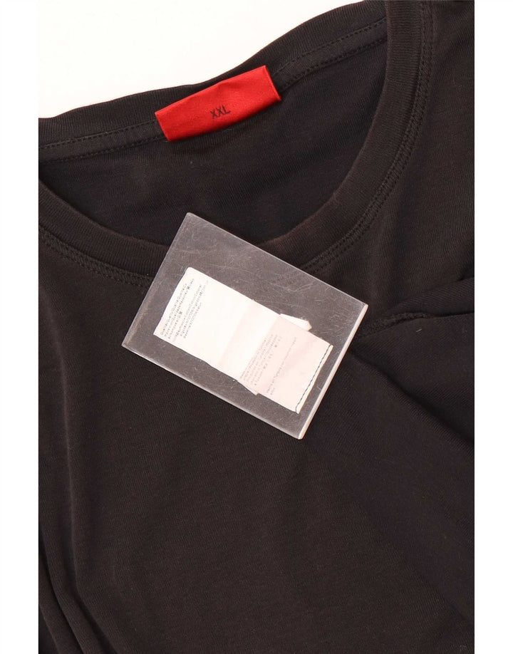 Hugo Boss Herre T-Shirt Top 2XL Sort Bomuld