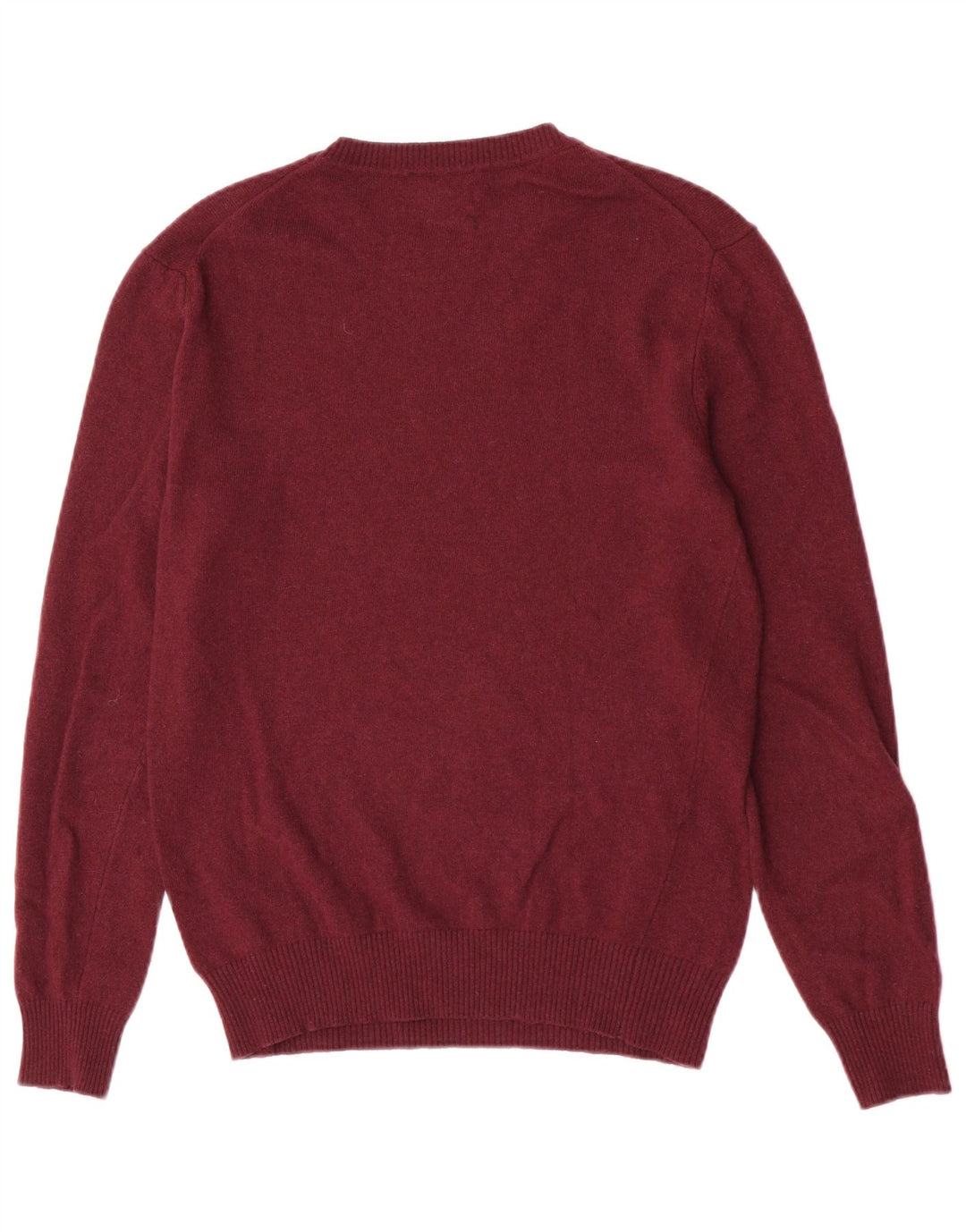 Sisley Herre Crew Neck Jumper Sweater Medium Burgundy Polyamid