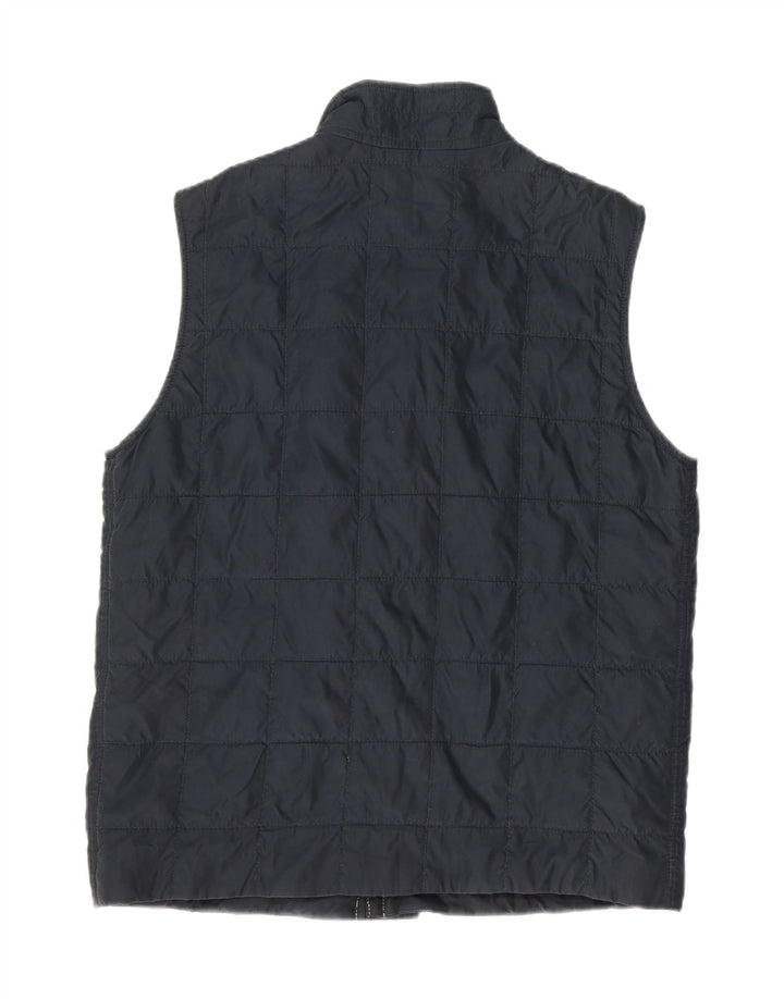 AMERIGO VESPUCCI Mens Padded Gilet UK 40 Large Navy Blue Polyester Vintage Amerigo Vespucci and Second-Hand Amerigo Vespucci from Messina Hembry 