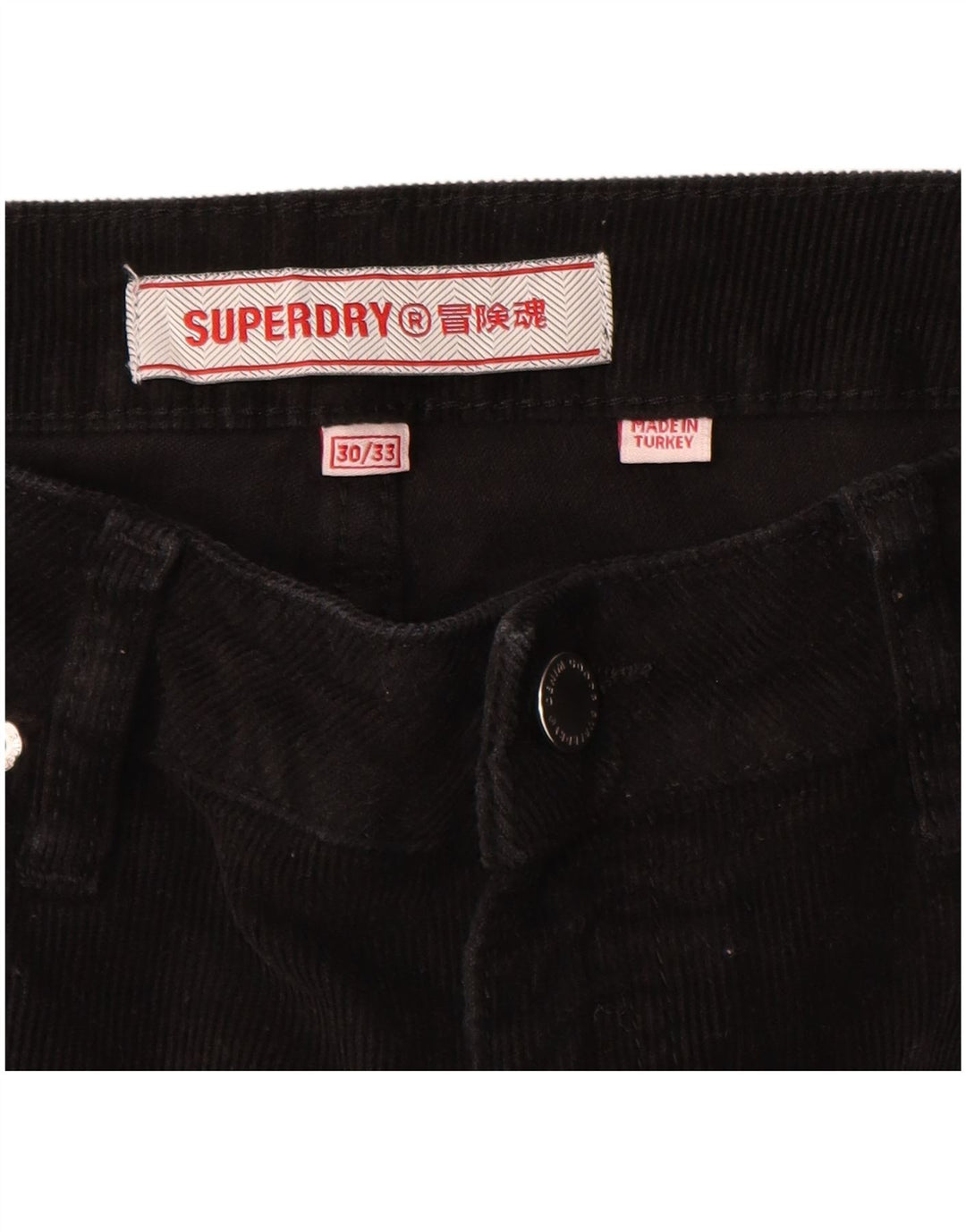 Superdry Bootcut fløjlsbukser til kvinder W30 L30 Sort