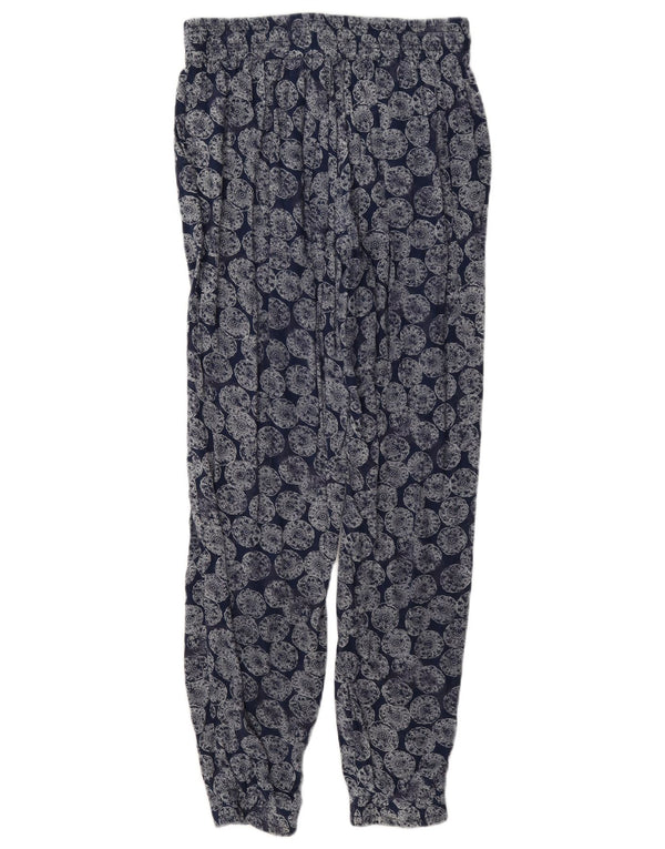 Fat Face Dame joggerbukser UK 8 Small W27 L27 Navy Blue Floral