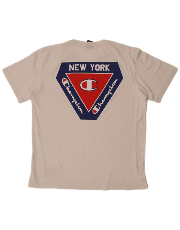 Champion Mens New York Graphic T-Shirt Top XL White