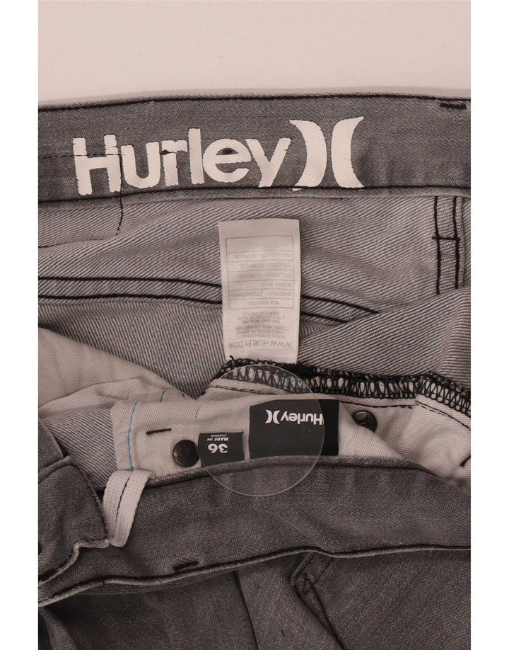 Hurley Herre Straight Jeans W36 L33 Grå Bomuld