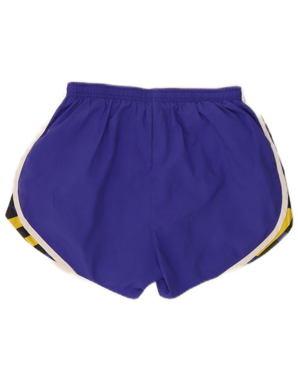 Nike sportsshorts til kvinder UK 8/10 Lille lilla geometrisk polyester