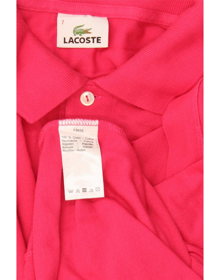 Lacoste herre poloskjorte str. 7 2XL Pink bomuld