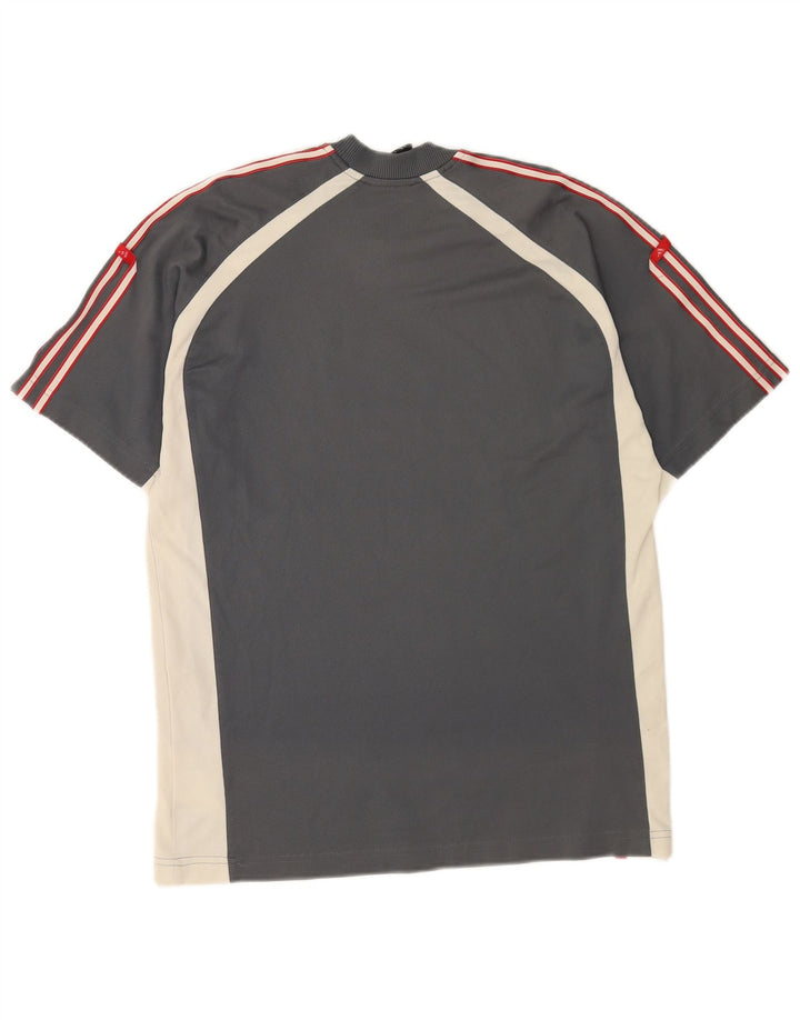 Adidas Herre T-Shirt Top Lille Grå Colourblock Polyester