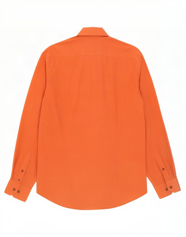 Tommy Hilfiger Herre Slim Fit Skjorte Størrelse 39 15 1/2 Medium Orange