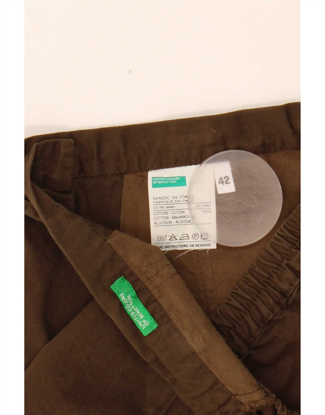 Benetton Casual Shorts til kvinder IT 42 Medium W28 Brun Bomuld
