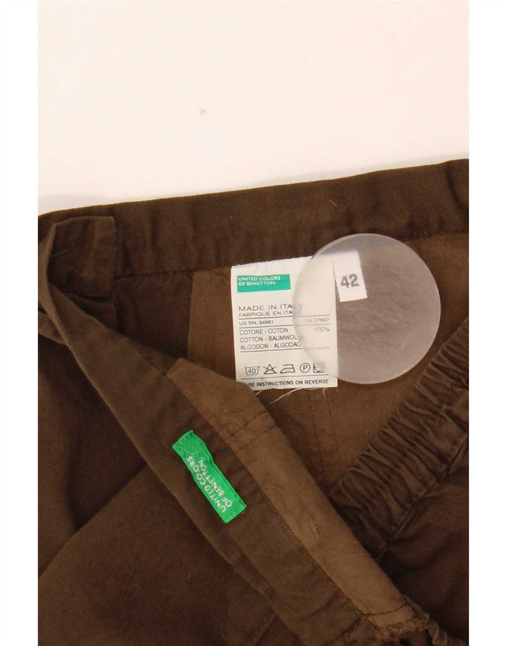 Benetton Casual Shorts til kvinder IT 42 Medium W28 Brun Bomuld
