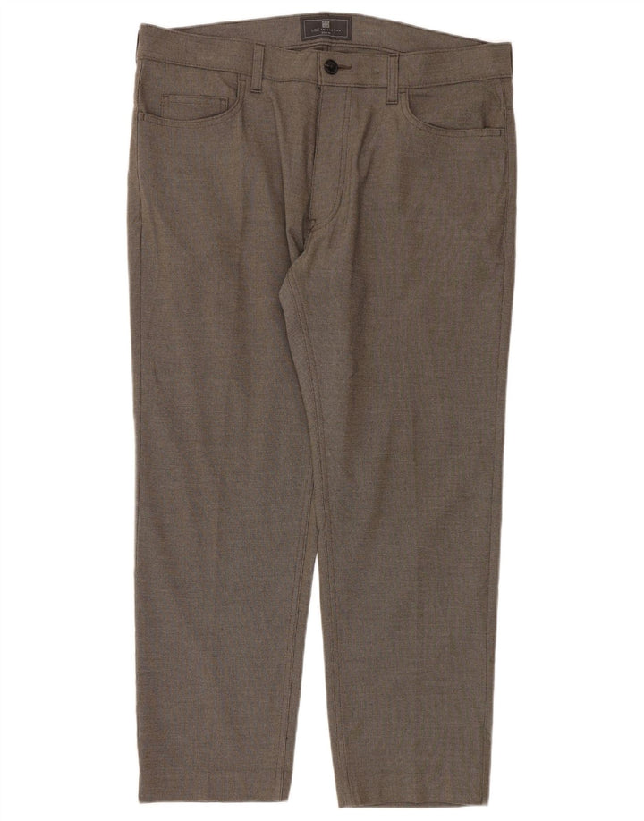 Marks & Spencer Herre Slim Fit Casual Bukser W36 L29 Brun Polyester