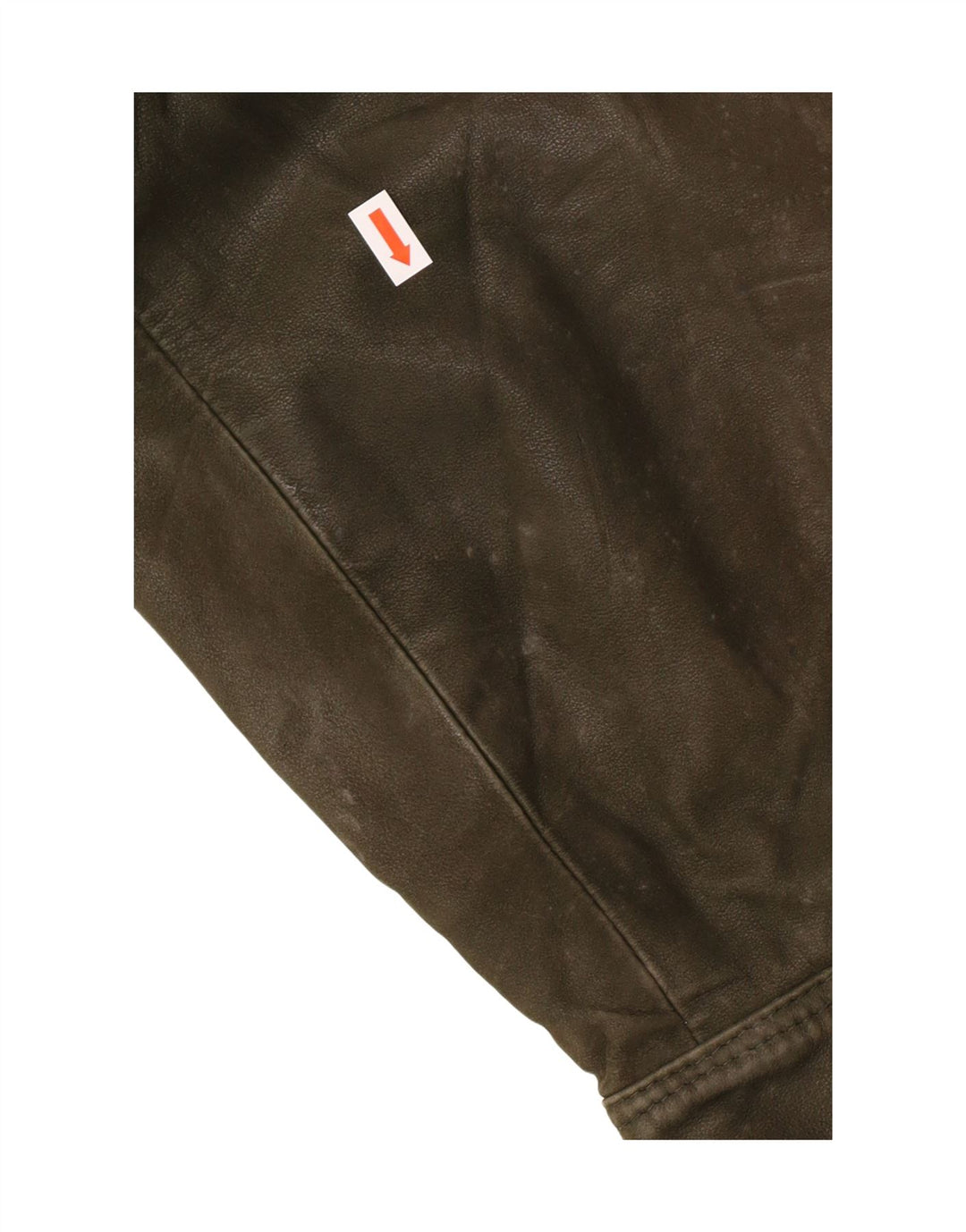 Vintage Herre Læderjakke IT 52 XL Khaki Læder