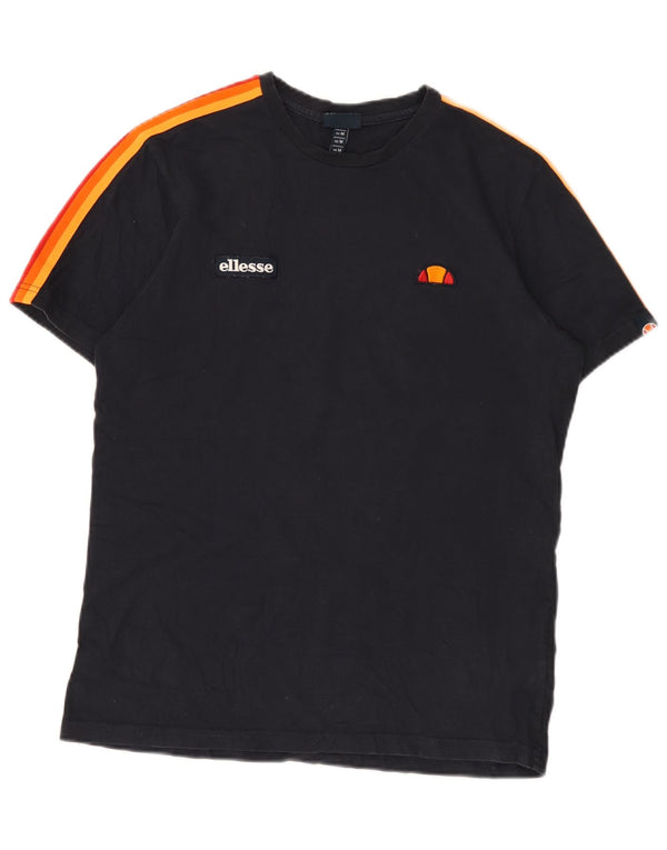 Ellesse Herre T-Shirt Top Medium Marineblå Colourblock Bomuld
