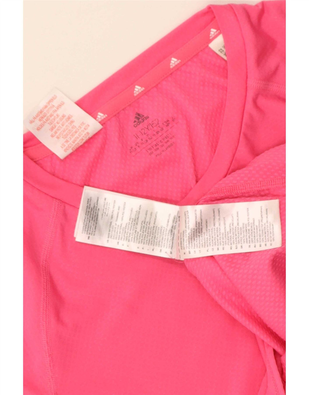Adidas Pige T-Shirt Top 11-12 År Pink Polyester