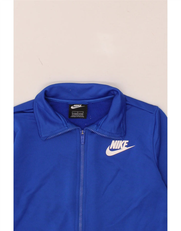 NIKE Boys Tracksuit Top Jacket 12-13 Years Large Blue Colourblock Vintage Nike and Second-Hand Nike from Messina Hembry 