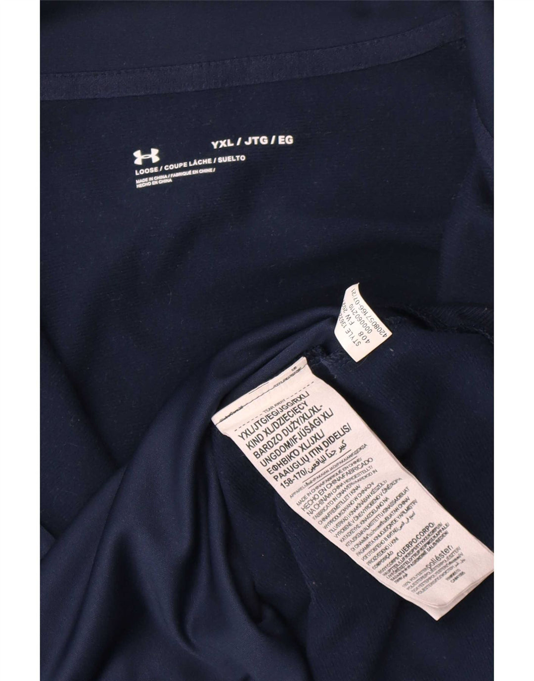 Under Armour drenge træningsdragt topjakke 13-14 år XL marineblå polyester