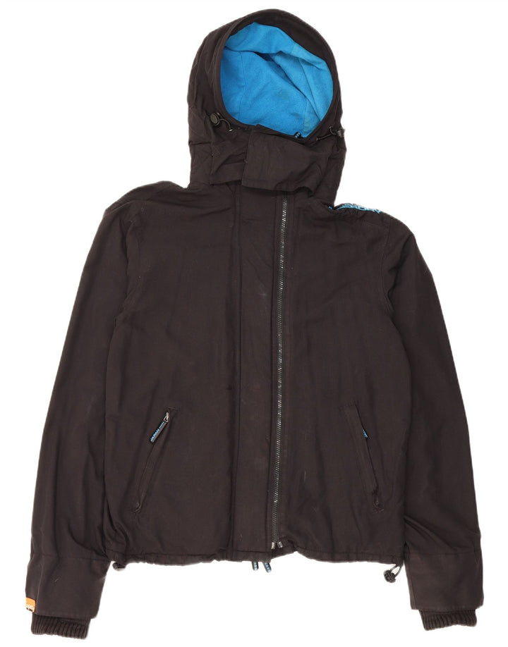 Superdry Herre grafisk vindjakke med hætte UK 38 Medium Sort Nylon