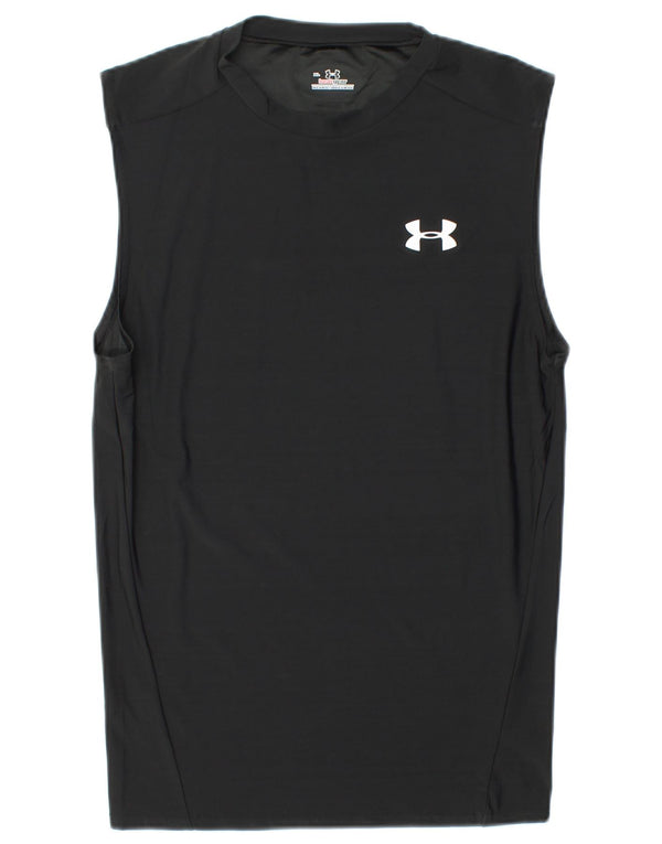 UNDER ARMOUR Boys Heat Gear Vest Top 13-14 år XL Sort Polyester