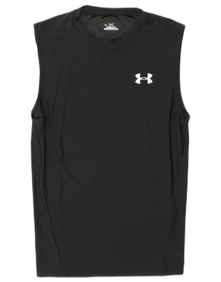 UNDER ARMOUR Boys Heat Gear Vest Top 13-14 år XL Sort Polyester