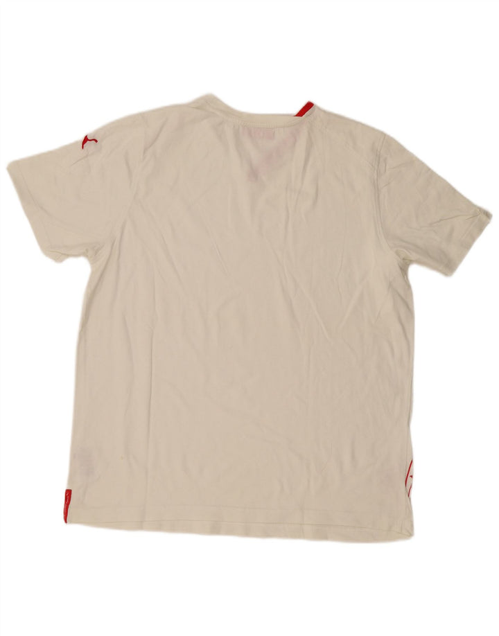 Puma Herre Grafisk T-Shirt Top XL Hvid Bomuld