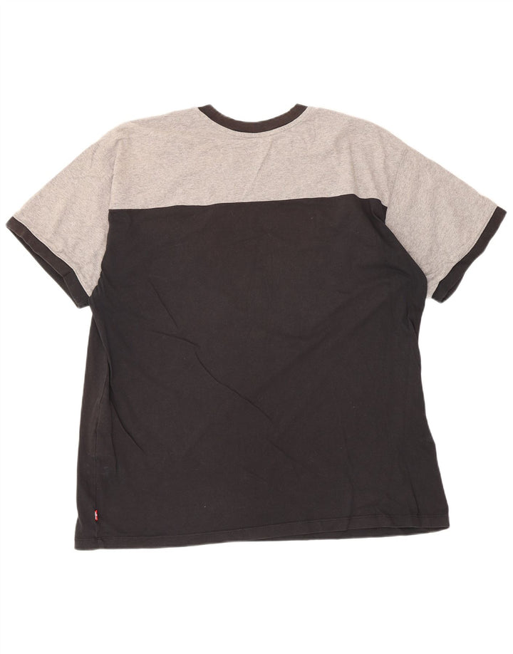Levi's Herre afslappet grafisk T-shirt top Medium Sort Colourblock Bomuld
