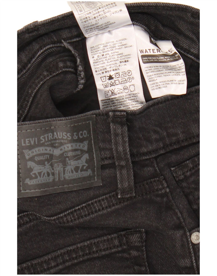 Levi's koniske jeans til kvinder W24 L27 sort bomuld