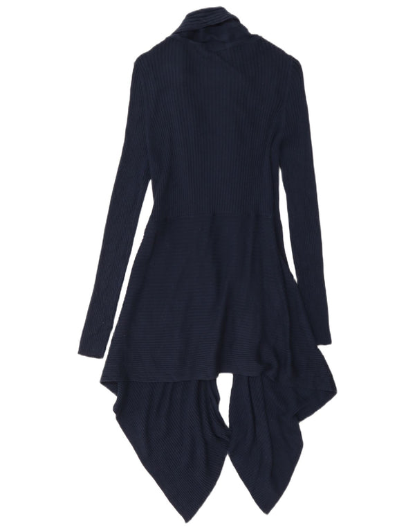 Marks & Spencer Womens Asymmetric Cardigan Sweater UK 14 Medium Navy Blue