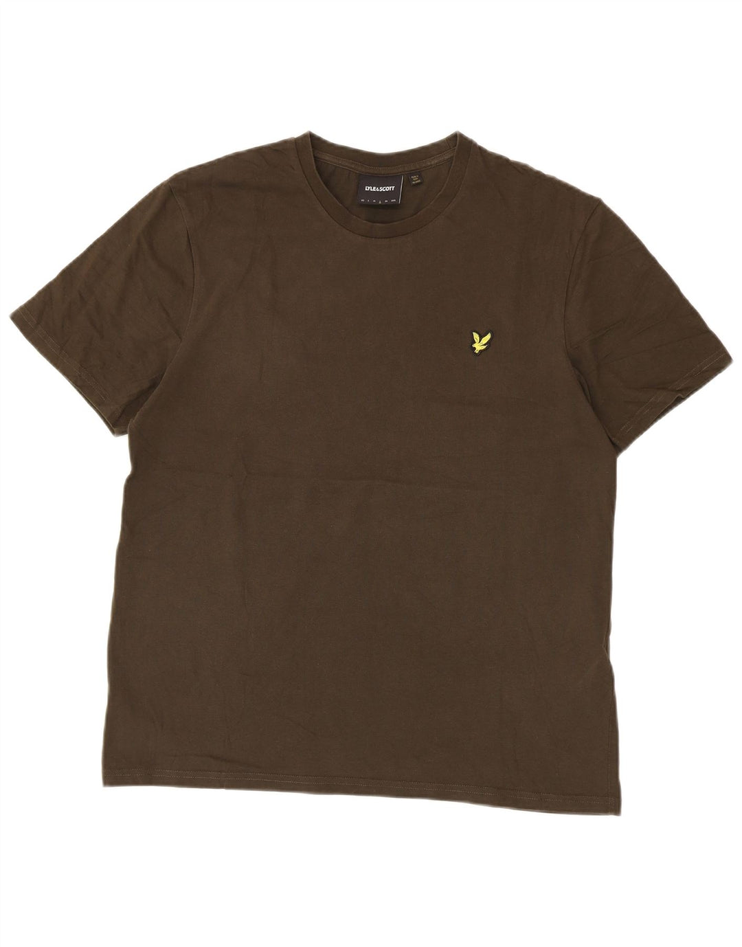 Lyle & Scott Herre T-Shirt Top Stor Khaki Bomuld