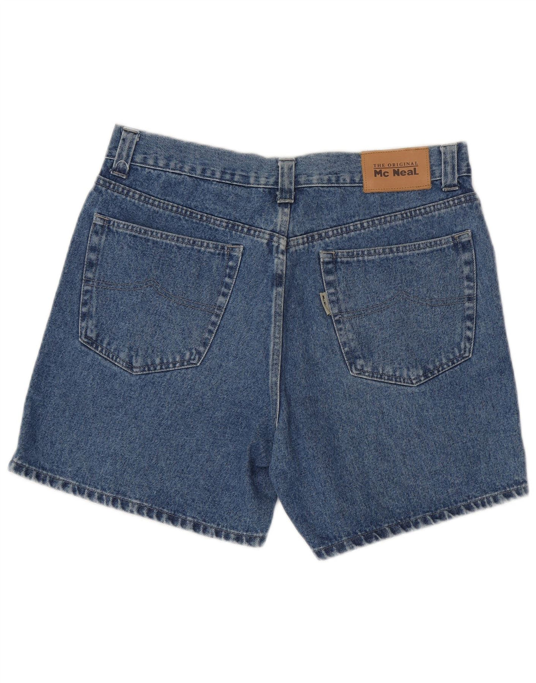 MC NEAL Mens Denim Shorts IT 52 XL W36 Blue Cotton