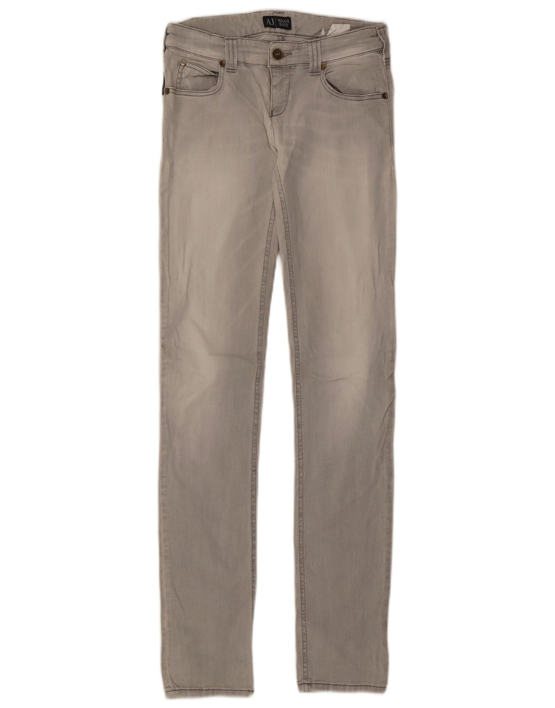 ARMANI Dame Slim Jeans W26 L32 Grå Bomuld