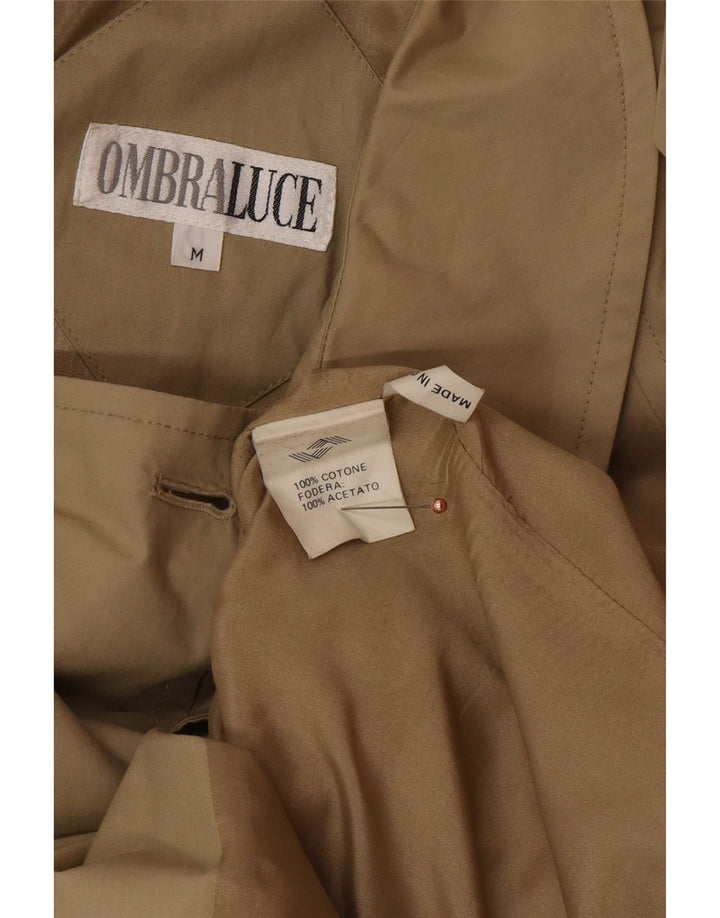 Ombraluce Kvinder Oversized Trench Coat UK 14 Medium Beige Bomuld