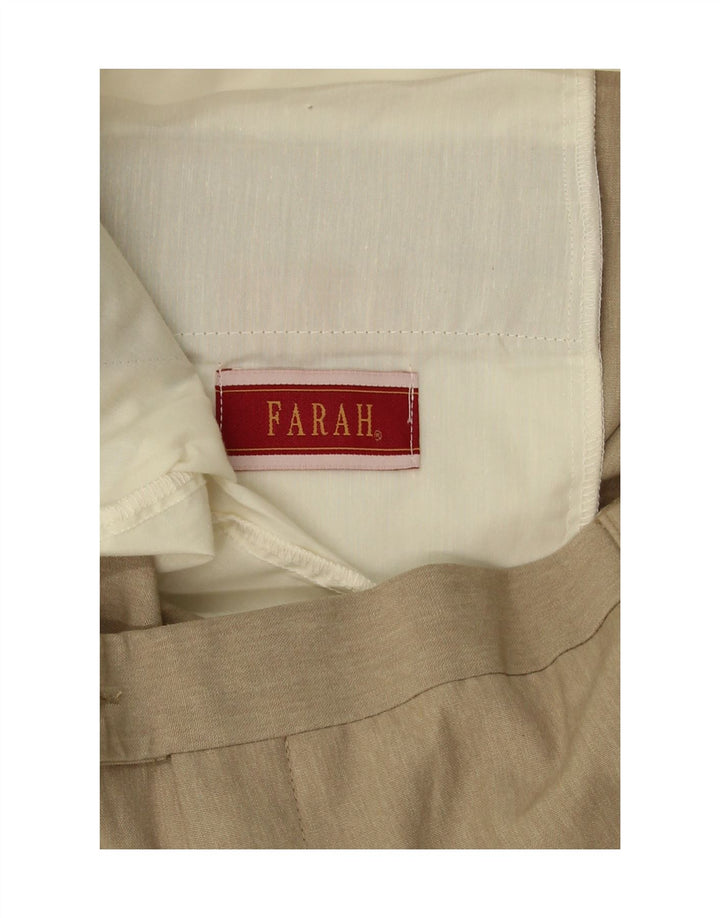 FARAH Mens Straight Suit Trousers W38 L29 Beige Vintage Farah and Second-Hand Farah from Messina Hembry 