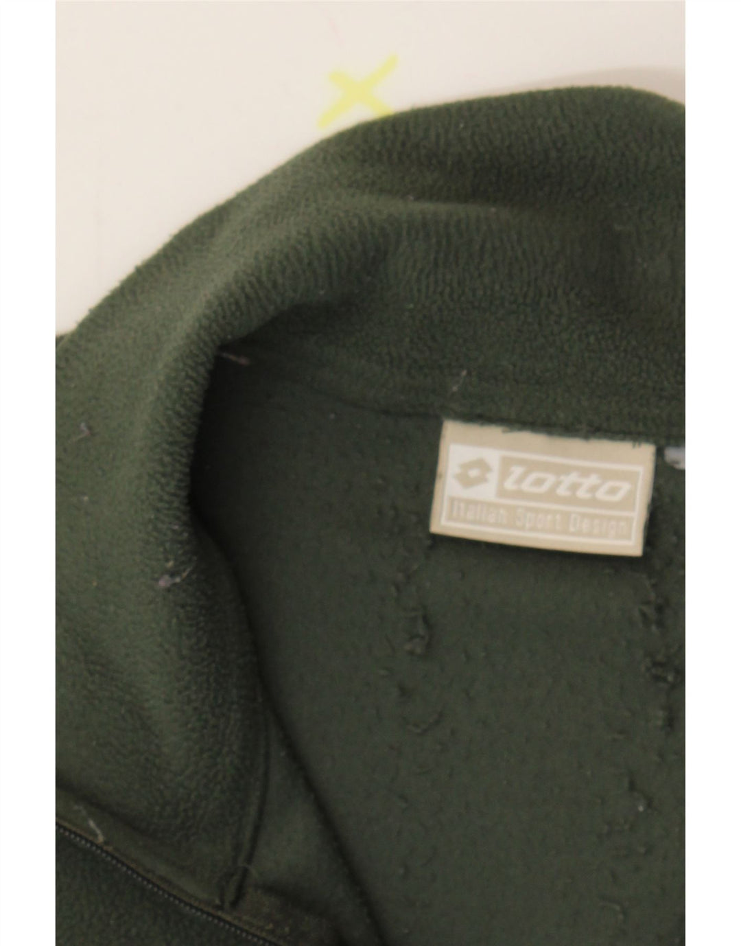 LOTTO Mens Zip Neck Fleece Jumper Large Green Vintage Lotto and Second-Hand Lotto from Messina Hembry 