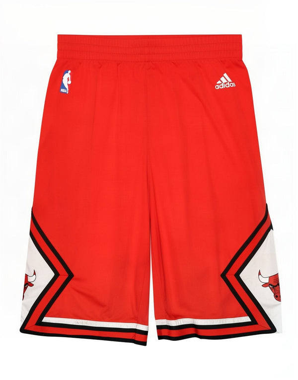 Adidas Boys Chicago Bulls grafiske sportsshorts 13-14 år Rød Colourblock