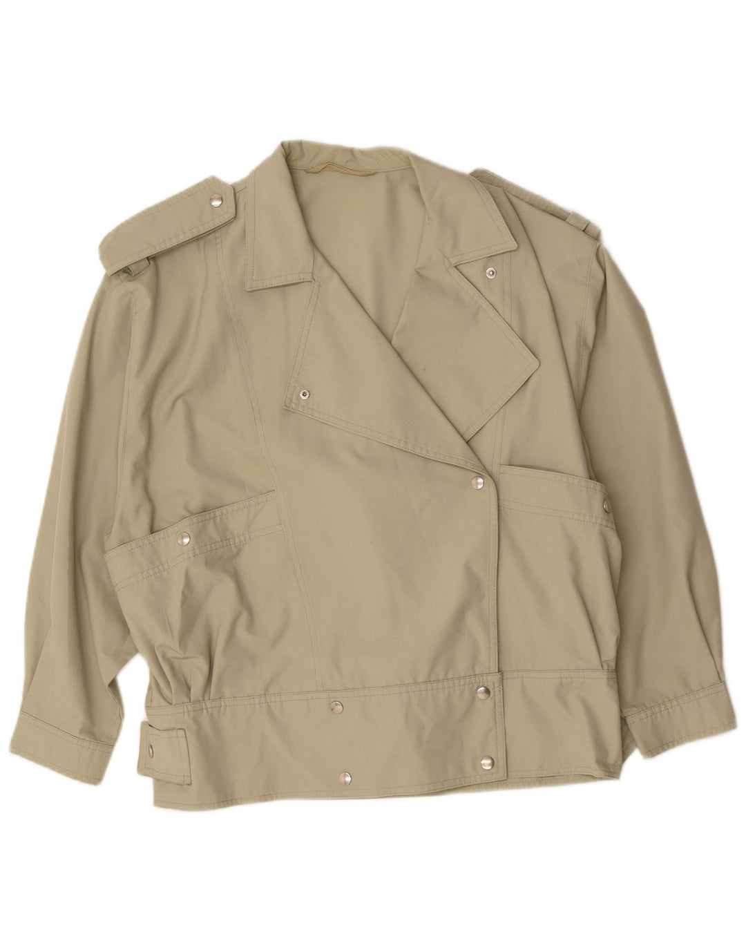 Vintage Kvinders Military Bomber Jacket UK 20 2XL Khaki