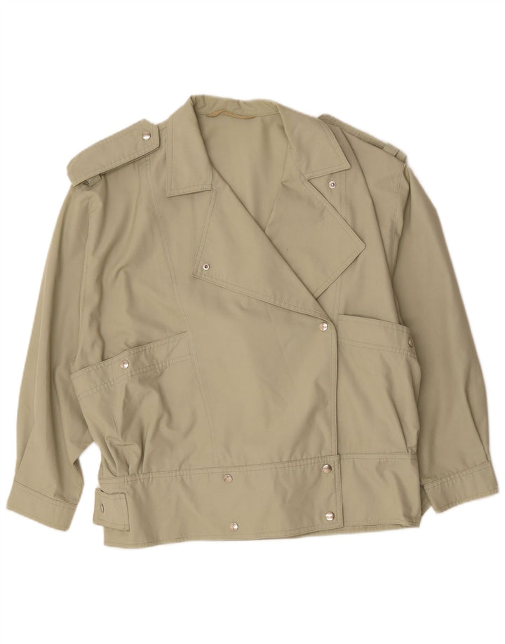 Vintage Kvinders Military Bomber Jacket UK 20 2XL Khaki